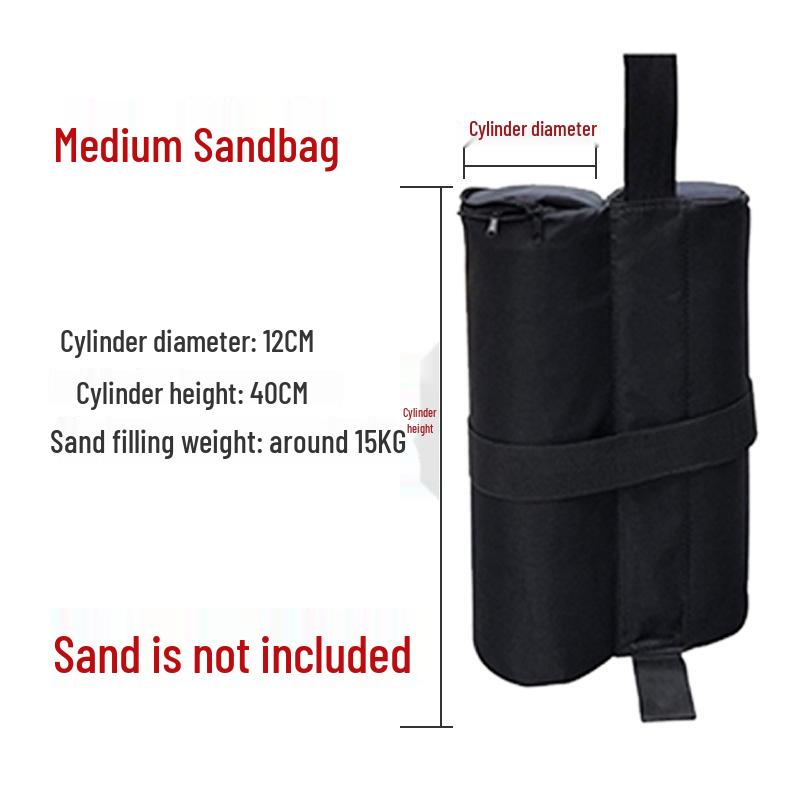 In-Stock Black Oxford Cloth Weighted Sandbag for Outdoor Tent Canopies