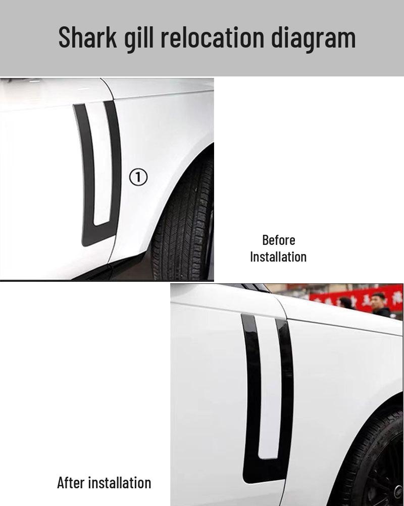2023 Range Rover Executive Black & Silver Shark Gill Front Grille Vent Mesh Upgrade