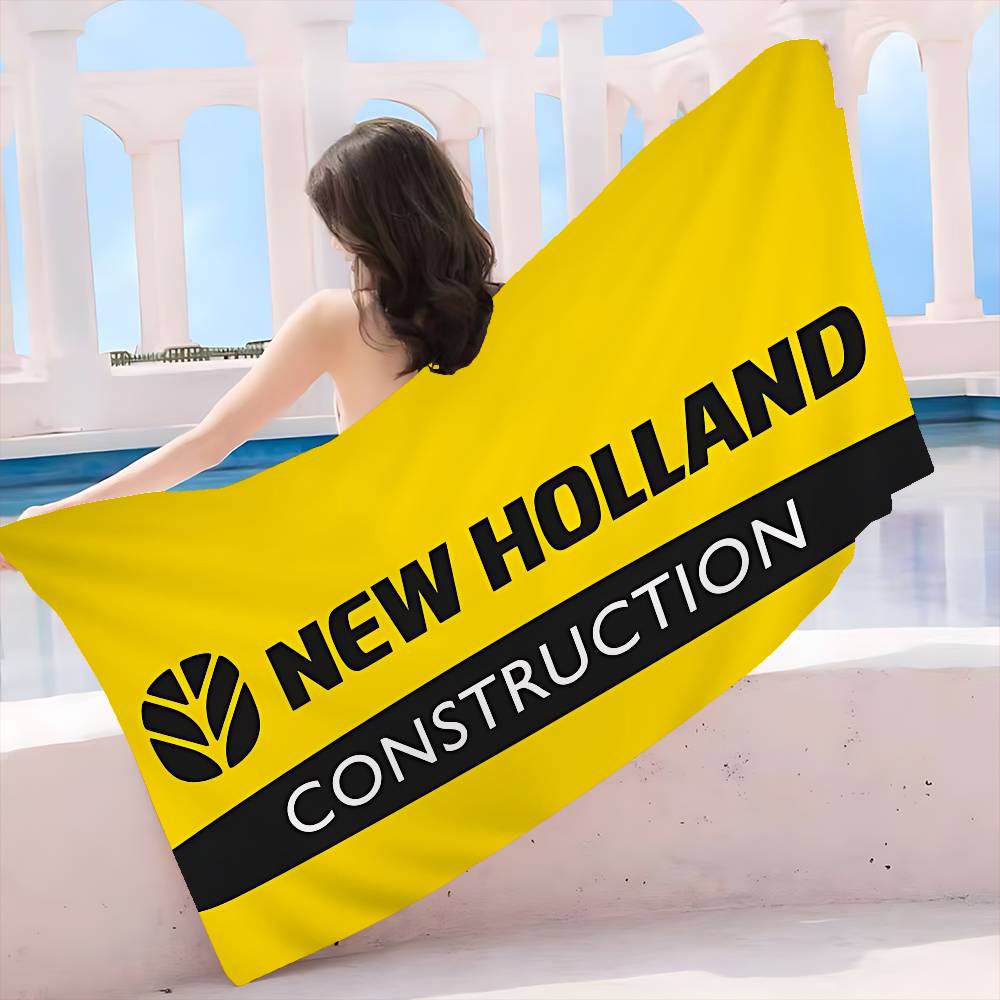 New Holland Logo Beach Towel Colorful Bath Towels for Girl Microfiber Quick Dry Sand Free Beach Yoga Spa Gym Pool