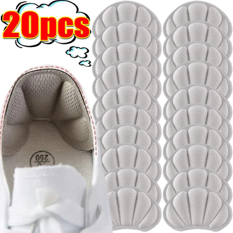 20pcs New Insoles Patch Heel Pads for Sport Shoes Reduce Size Heel Pad Pain Relief Cushion Insert Insole Heel Protector Stickers