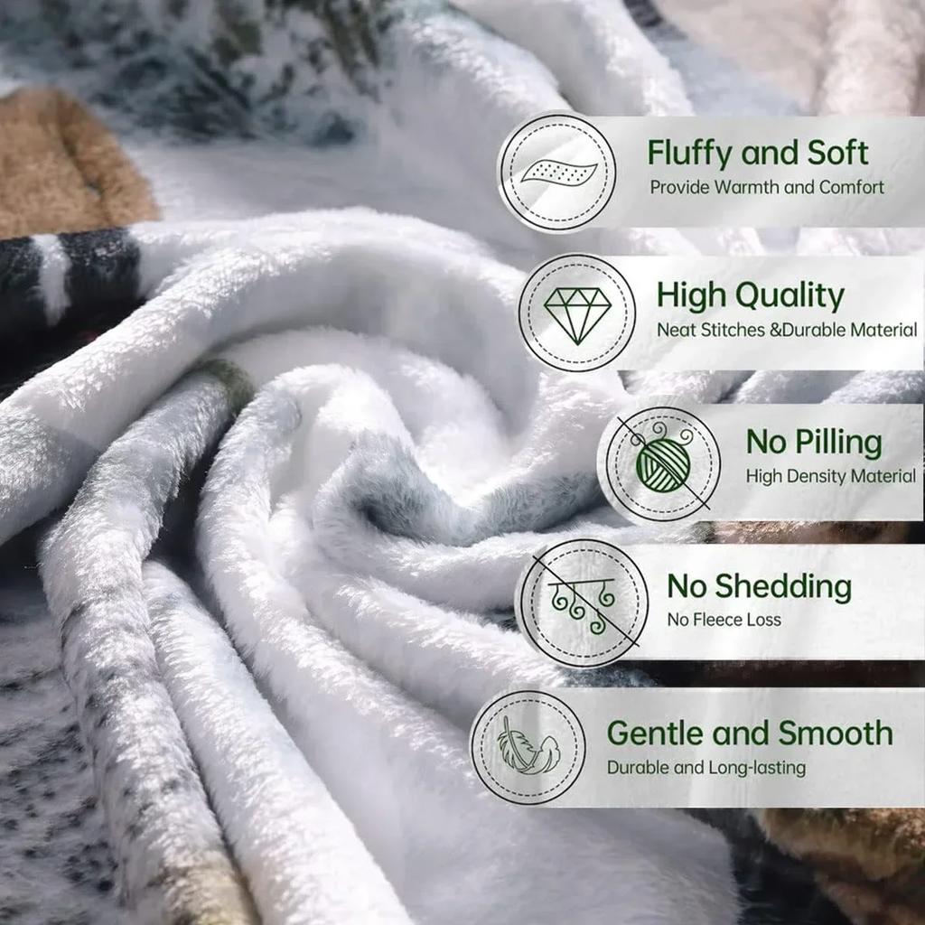 Super Warm Kpop Demon Hunter Plush Throw Blanket for Home Decor Abby Flannel Design Quality Bedspread