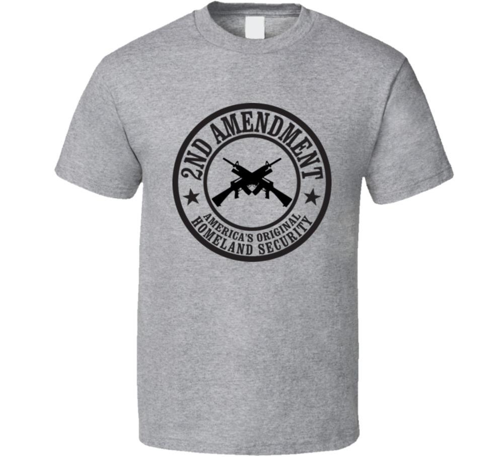 2nd Amendment T-Shirt Unisex Right To Bear Arms Clothing Novelty New Gun TShirt M
