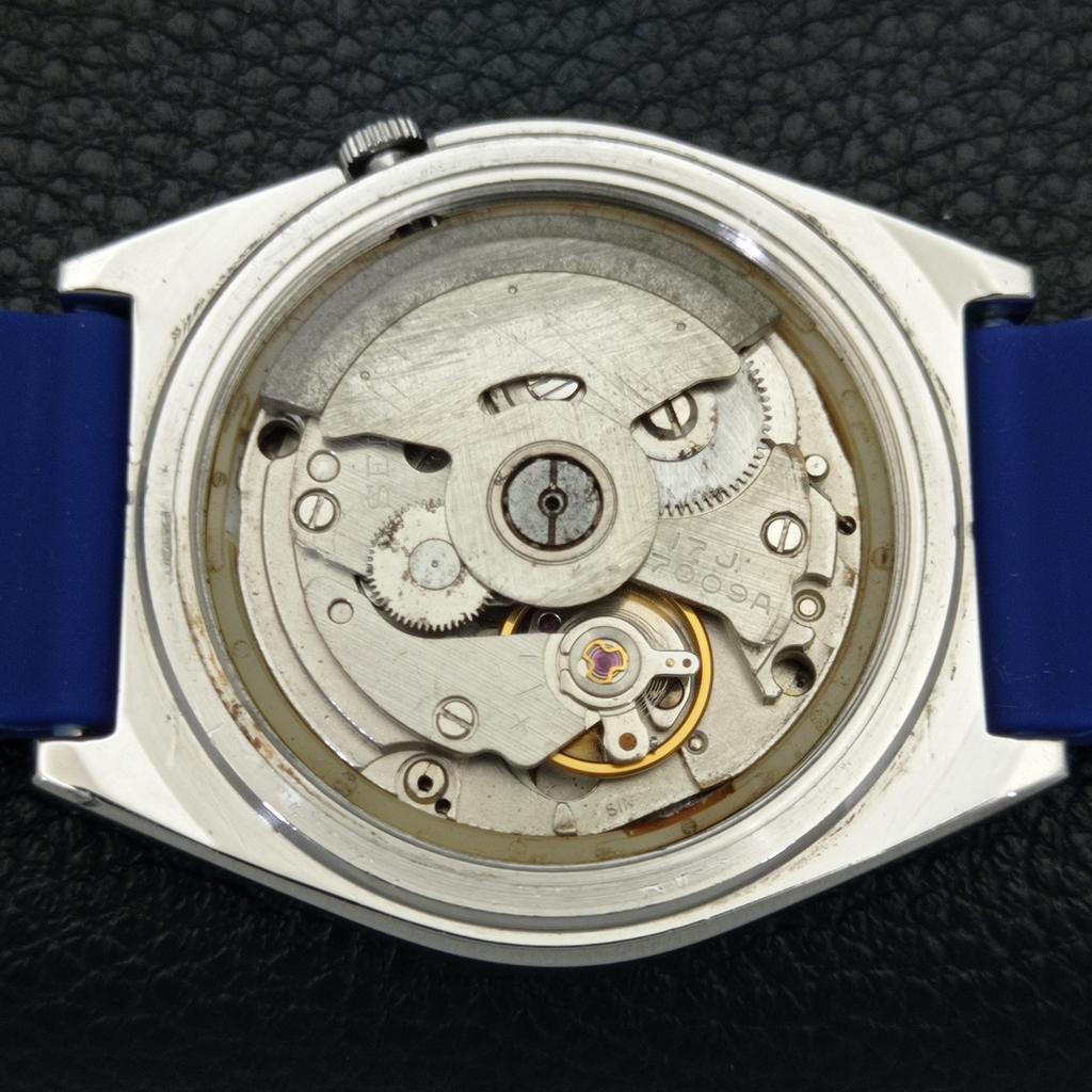 SEIKO AUTOMATIC 7009A JAPAN MENS VINTAGE BLUE COLOR DIAL WATCH a701473-5