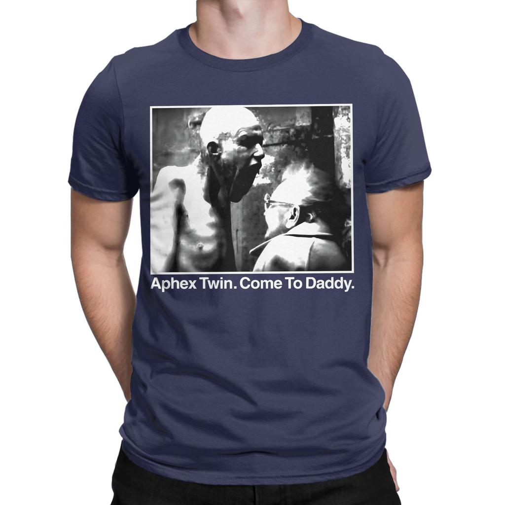 Aphex Twin Come To Daddy 100 Cotton T Shirt For Mens Beach  Y2K Basic T Shirts O Neck Harajuku Tees Big Size Wholesale Clothes