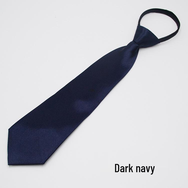 Children's Solid Color 7cm Zipper Tie for School Performance