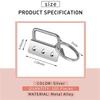 ABWR-100Pcs Key Fob Hardware With Split Rings Set Tail Clips For Wristlet Clamp Lanyard Keychain DIY Tool With Ring