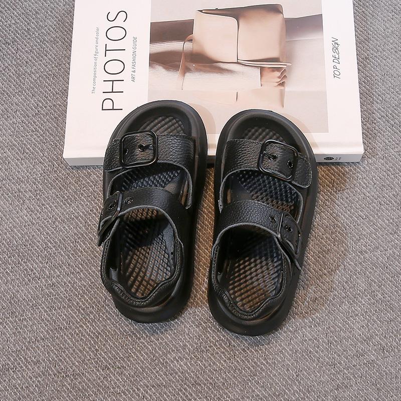 Children Sandals Open Toes Non-slip Kids Beach Shoes Comfortable Soft 2025 Summer New Kids Casual Shoes Versatile Soild Color