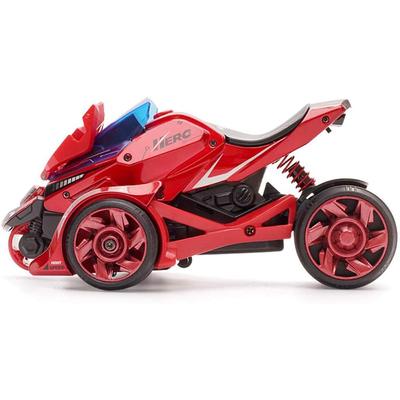 1/32 Hračky motocyklů na zpětný chod, Hračka motocyklu s odpalovačem, se světlem a hudbou, 2 v 1 Katapultové závodní trojspřeží, Dárek pro chlapce a děti