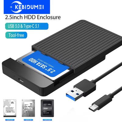 2,5-Zoll-SSD-Gehäuse Externer Festplattenadapter SATA-Festplattengehäuse USB C 3.1 6 Gbit/s Für PC MacBook Laptop HD-Festplattenspeicherbox