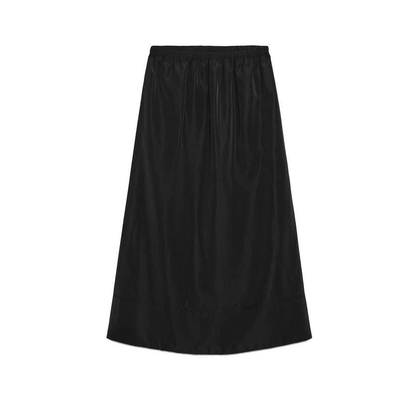 

Lapel Long Sleeves Short Outwear 8481065 Mid-Waist Technology Effect Midi Skirt Skirt 8575065 Black skirt L