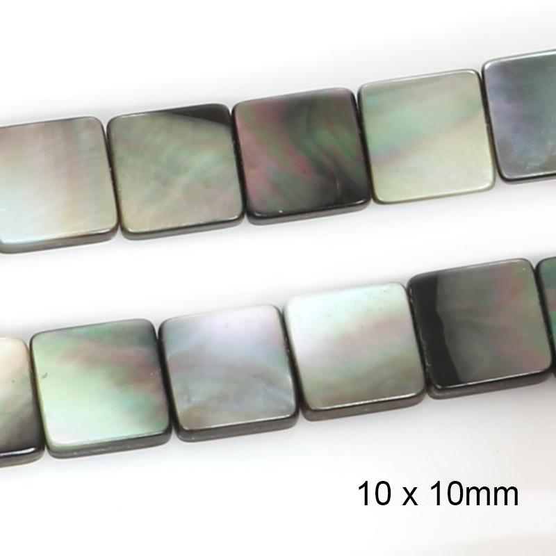 39 cm/pramínek čtvercové přírodní černé diskové korálky pro vlastní výrobu šperků