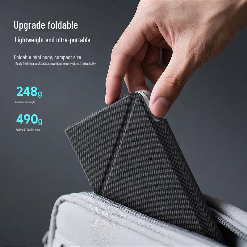 Universal Foldable Bluetooth Keyboard: Portable, Lightweight, Rechargeable, for Phone & Tablet