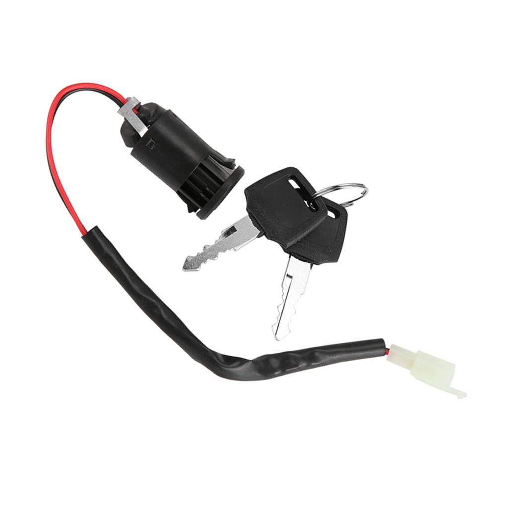 2 Pcs Ignition Switch Lock and Key Set for Bike Tricycle Electric Scooter Accessories Replacement