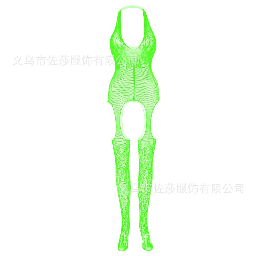 Sexy Underwear Stockings, Sexy Black Temptation Mesh Socks, Open-file Neck Hanging Chest Hanging Sexy Jacquard Mesh