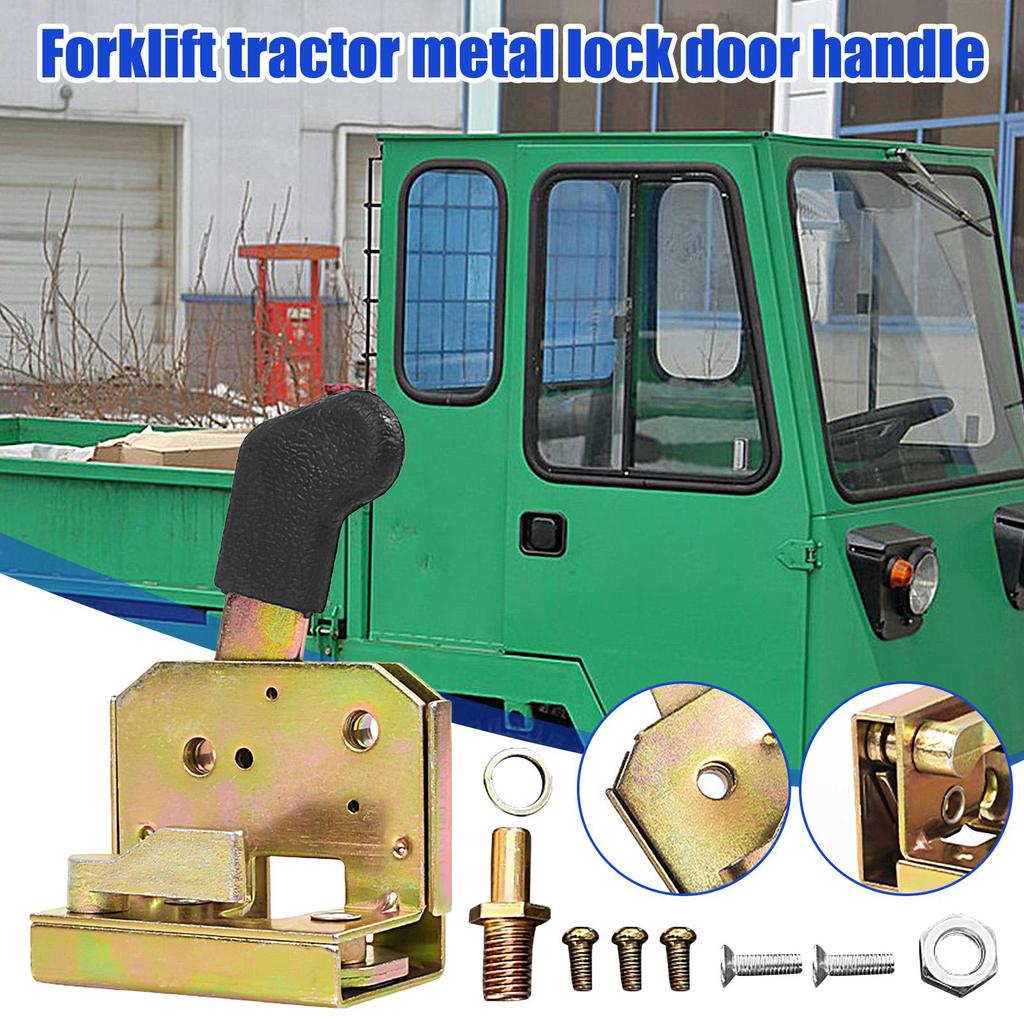 Loader Door Locks Forklift Locking Door Handle Set Door Handle Lock Metal Door Hardware Replacement Parts Safety Door Handles