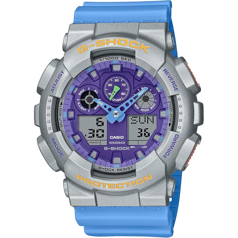 Casio G-Shock GA-100EU-8A2 Men s Watch Gray Analog-Digital Waterproof Shock Resistant