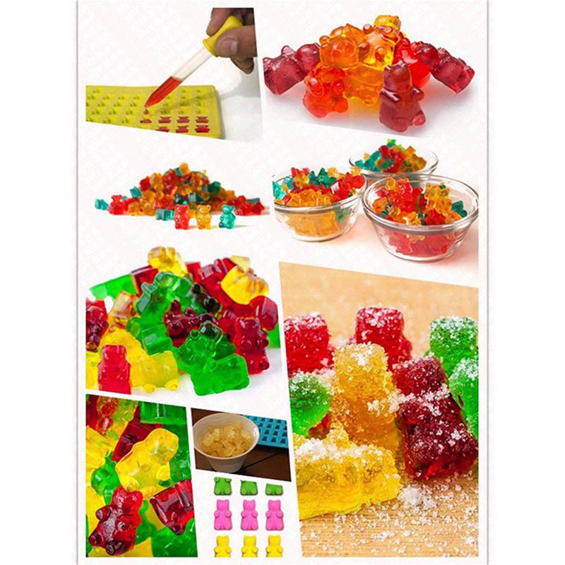 53Cell Jelly Mold Cavity Silicone Gummy Bear Chocolate Mold Candy Maker Ice Tray