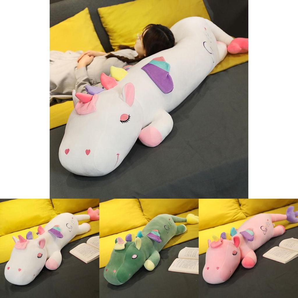 Super Soft Long Plush Unicorn Pillow Perfect Toy Gift For Christmas Birthdays