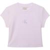 Logo Round Neck Short Sleeve Baby Lips T-Shirt Women Tops 47AB802-3OQ