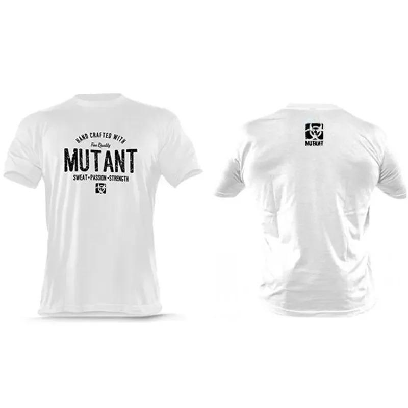 Summer Gym Men's T Shirt MUTANT Print Cotton Fitness Women T-Shirts High Quality Bodybuilding Tees Man Clothing Free Shipping