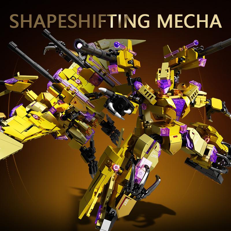 SEMBO BLOCK Action Figures Assembly Building Blocks Transform Mech Model Bricks Ornament Kids Idea Toys for Boys Halloween Gifts