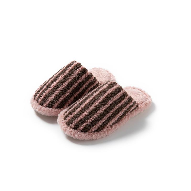 

Women s Winter Contrasting Cotton Slippers with Striped Home Slippers 40-41