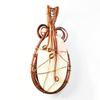 111 Ct Natural Jasper Oval Cut Copper Wire Wrapped Certified Pendant For Women