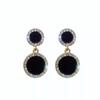 Chic Black Diamond Drop Earrings - Stylish and Elegant for Trendsetters