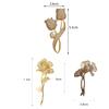 Imitation Pearl Tulip Flower Brooches For Women Elegant Rhinestone Floral Bouquet Lapel Pins Wedding Party Badge Jewelry Gifts