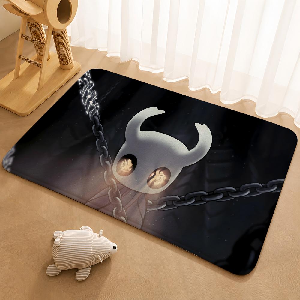 H-Hollow K-Knight Floor Mat Floor Mat Soft Flannel Non-Slip Door Rug for Living Room