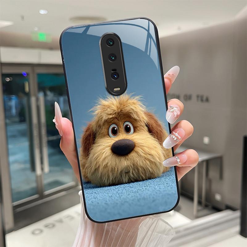 Cute Cartoon Cats Flower Case For Xiaomi Mi 9T Redmi K20 Pro Poco F2 Tempered Glass Phone Case Protective Back Cover Hard Shell