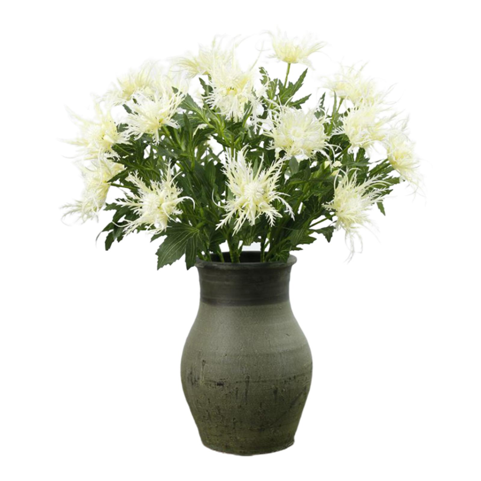 Flores de Cardo Artificiales Planta de Simulación Flores de Plástico Falsas Vegetación Ventana Decoración del Hogar Type 2 gray