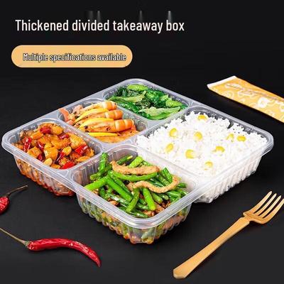 Disposable Square 5-Compartment Lunch Box