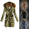 Long Ladies Womens Warm Jacket Hooded Puffer Coat Winter Casual Faux Fur