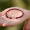Niche Natural Garnet Stone Beaded Bracelet Unisex Gift DIY