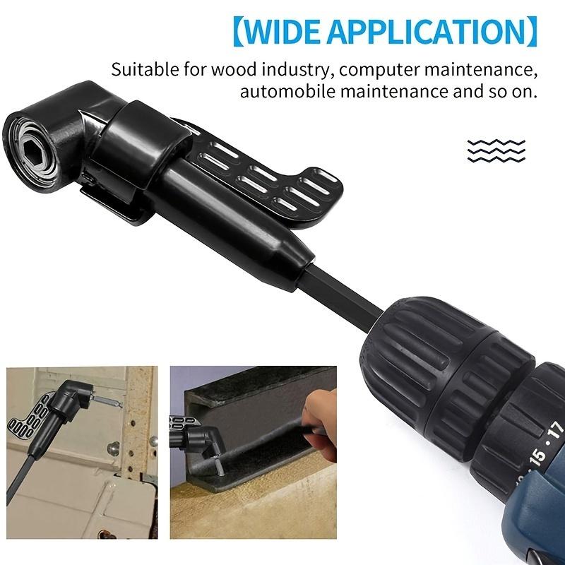 Right Angle Screwdriver Attachment Holder Magnetic Power Drill Bit Adjustable 105 Degree 1/4 Extension Screw Driver Adapter