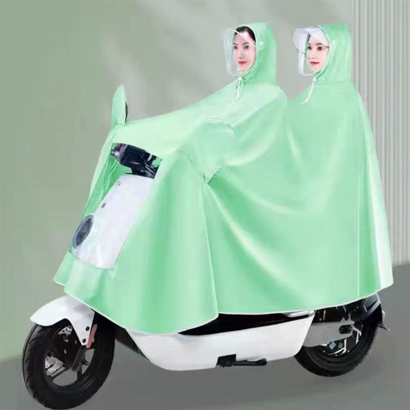 1 Macaron Colored Single/double Thick Full Body Rain Gear Rainproof Motorcycle Raincoat Suitable for Electric Bikes Motorcycles Bicycles