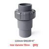 White PVC Ball Check Valve for Water Pipes, Fish Tank Fitting, Sizes: 1 Inch, 25, 32, 40, 50 Mm