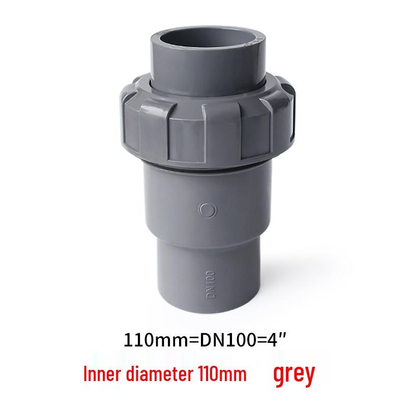 White PVC Ball Check Valve for Water Pipes, Fish Tank Fitting, Sizes: 1 Inch, 25, 32, 40, 50 Mm