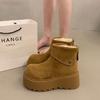 Warm and heightened thick-soled snow boots for women's new winter Birkenstocks short boots for women's velvet and thickened Northeast cotton shoes