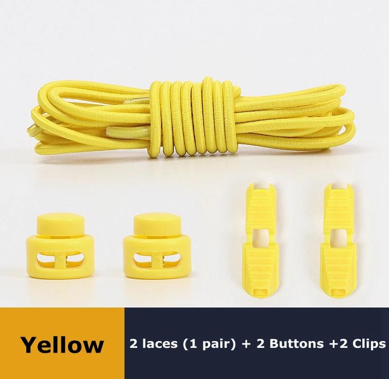 No Tie Shoe Laces Suitable for All Shoes Round Spring Lock Elastic Shoelaces Quick Wear in 1 Second Hiking Sports Lazy Shoelace