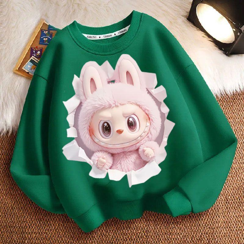 

Весенне-осенняя модная толстовка с круглым вырезом для мальчиков и девочек, детская толстовка с длинными рукавами свободного кроя 160