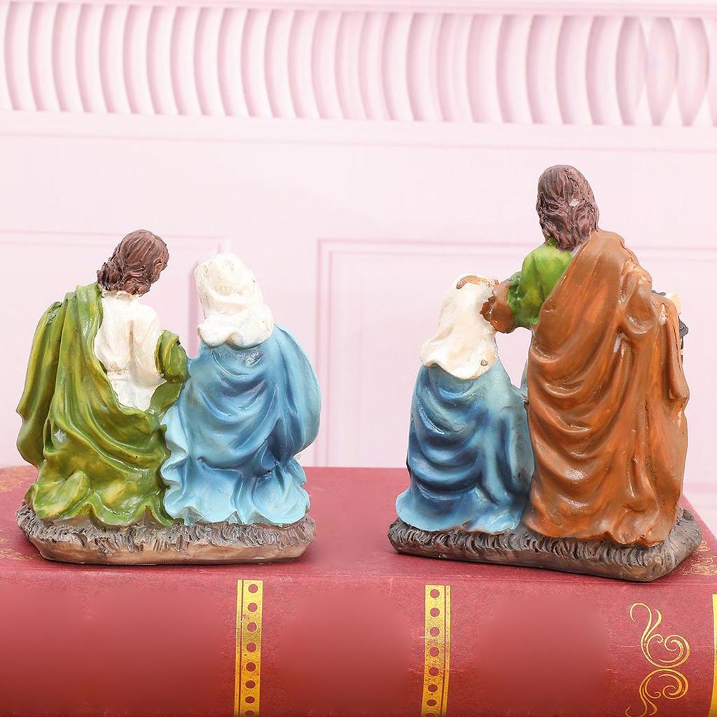 Christmas Decoration Three Family Statue Jesus ornament Nativity Scene Jesus Statue Holy Family Statue Jesus Figurine Craft