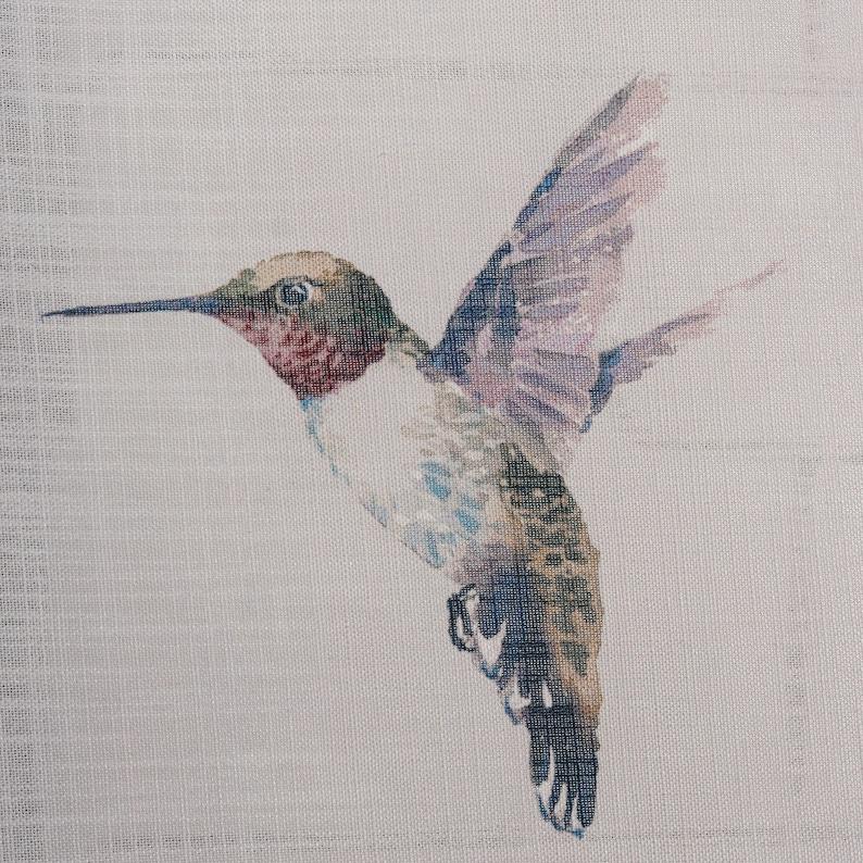 Dekorative Boho-Leinen-Vogelvorhänge, Vogel-Duschvorhang, transparente Vorhänge für Wohnzimmer, Boho-Kinderzimmer-Vorhang, Babyzimmer-Tüllvorhang