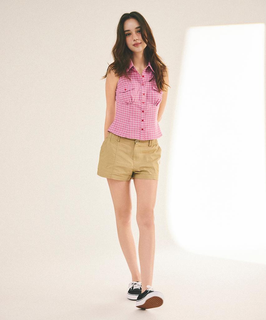 Eialyu Check Sleeveless Shirt