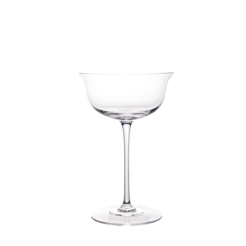 High Foot Cocktail Glass Simplicity Household Kitchen Martini Cup Transparent Crystal Glass Goblet Barware Martini Couple Cup