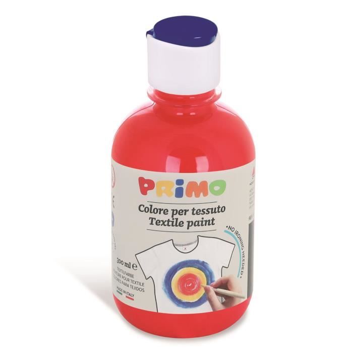 Textile Flacon Peinture Acrylique 300 ml Bouchon Flux Control Rouge Vermillon 300