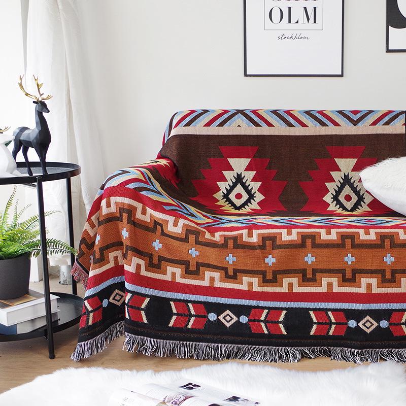 Copridivano Coperta Kilim Linea Geometrica - Coperta da Campeggio Stile INS