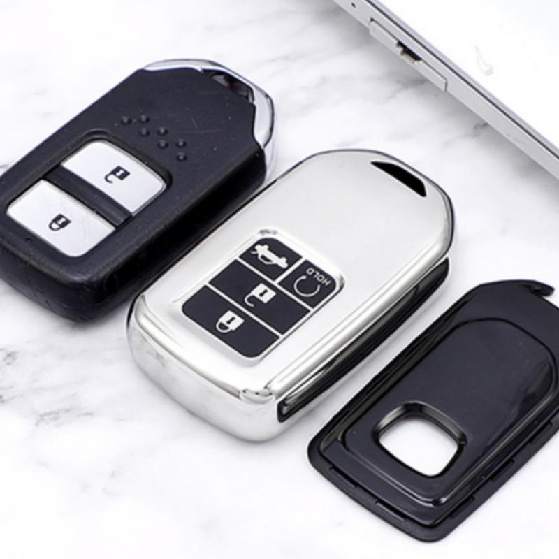 TPU Car Remote Key Cover Case for Honda Accord Civic CRV HRV Fit Freed Pilot Odyssey Vezel Key Holder Bag Fob Shell Protector