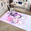 Office Rug My Melody, Kuromi Anti-Slip Rug, Machine Washable for Living Room, Bedroom, Office, Multiple Sizes, Bedroom Mat, Decorative Mat, Durable Ma